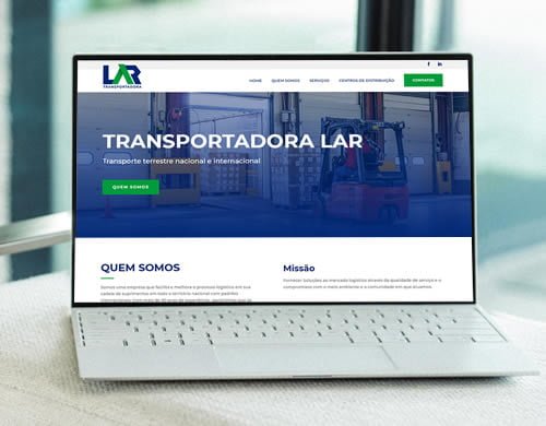 Sitio web Transportadora LAR