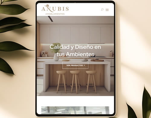 Sitio web Anubis Amoblamientos